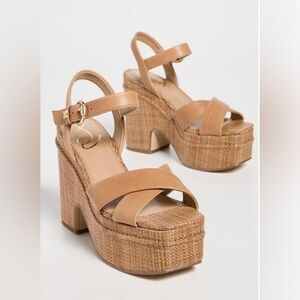 NIB Sam Edelman Trianna Strappy Espadrille Platform Sandals
